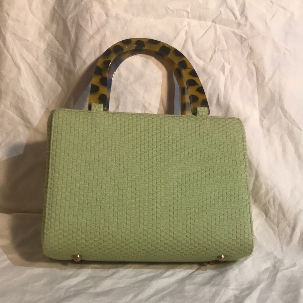Lime green fabric purse retro 1990’s swag